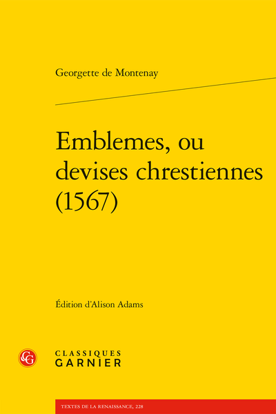 Emblemes, ou devises chrestiennes (1567) - Dédicace
