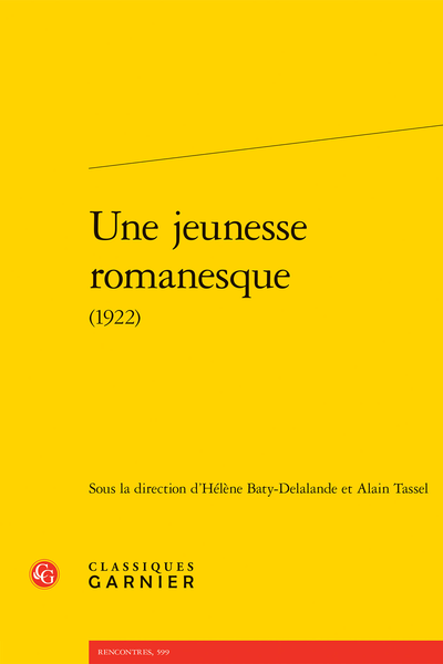 Une jeunesse romanesque (1922) - Pierre Lampédouze d’Henri Bosco ou la première naissance d’un romancier