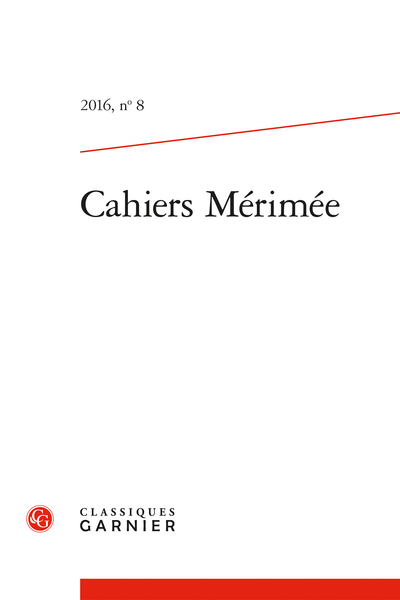 Cahiers Mérimée. 2016, n° 8. varia - Correspondance inédite de Mérimée adressée à Achille Fould