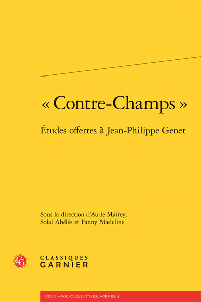 « Contre-champs ». Études offertes à Jean-Philippe Genet - Tabula gratulatoria
