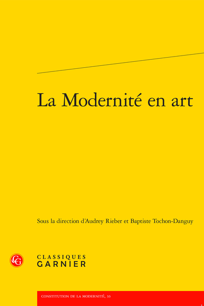 La Modernité en art - Table des matières