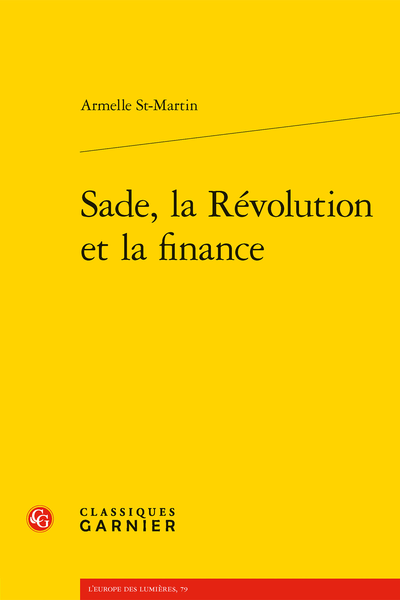 Sade, la Révolution et la finance