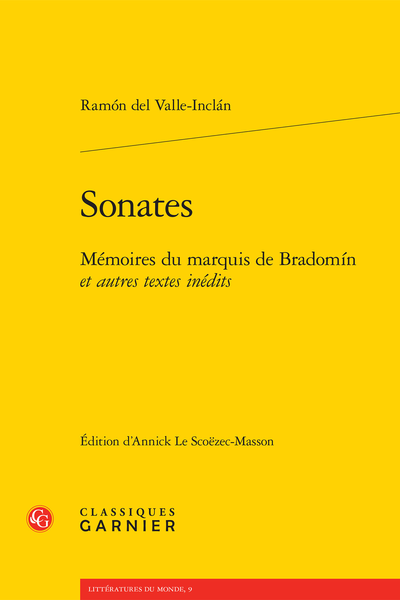 Sonates. Mémoires du marquis de Bradomín et autres textes inédits - Éléments de bibliographie critique
