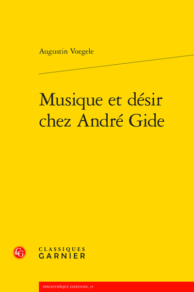 Musique et désir chez André Gide - Avant-propos