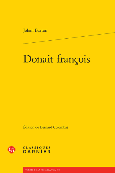 Donait françois - Reproduction et transcription ligne à ligne