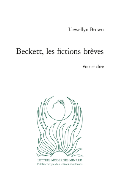 Beckett, les fictions brèves. Voir et dire - L’objet pur