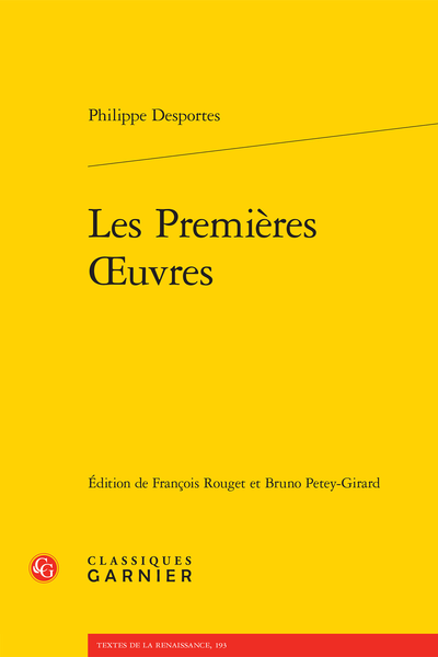 Desportes (Philippe) - Les Premières Œuvres - Index nominum