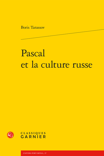 Pascal et la culture russe - Vassili Rozanov et Pascal