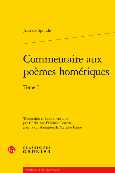 Commentaire aux poèmes homériques. Tome I - [Commentaire à l'Iliade] [Liber I] / Livre I