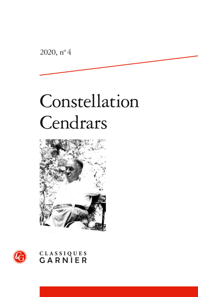 Constellation Cendrars. 2020, n° 4. varia - Contents