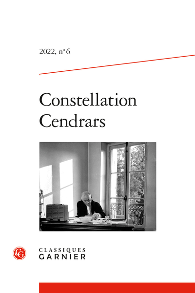 Constellation Cendrars. 2022, n° 6. varia - Éditorial