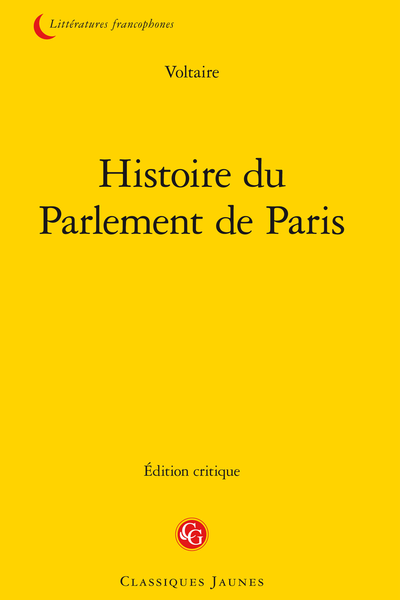 Histoire du Parlement de Paris - Avertissement de Beuchot