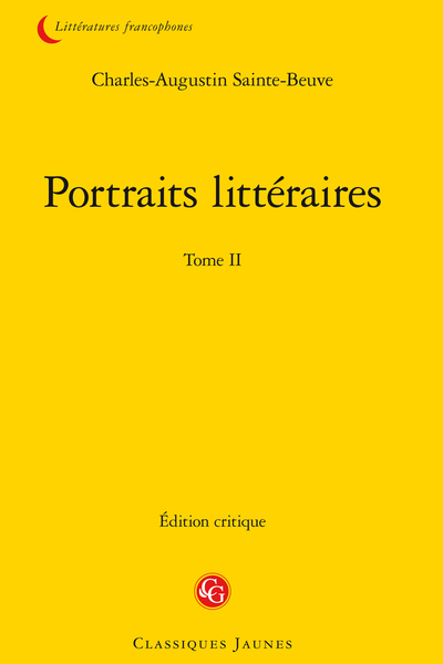 Portraits littéraires. Tome II