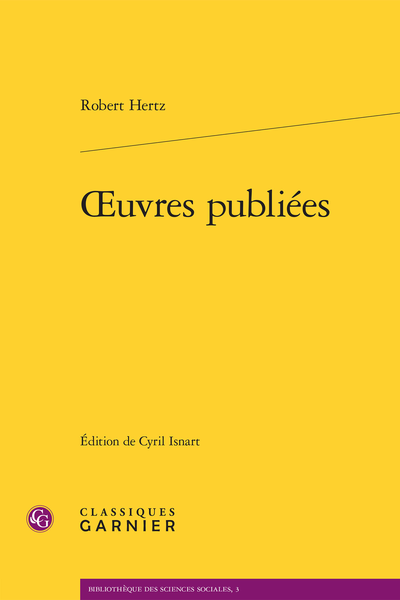 Hertz (Robert) - Œuvres publiées - Index des auteurs