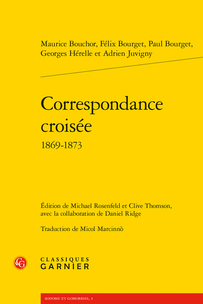 Correspondance croisée 1869-1873 - Remerciements