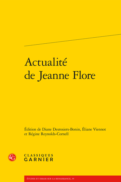 Actualité de Jeanne Flore - Table des matières