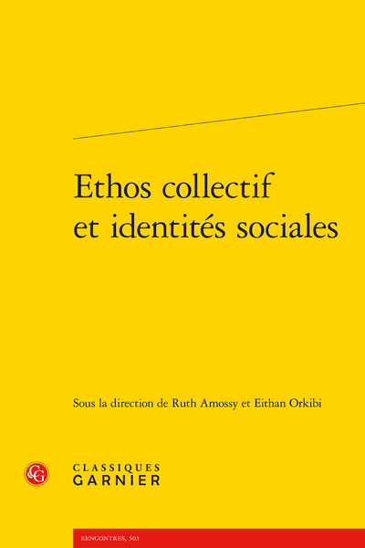 Ethos collectif et identités sociales - Introduction