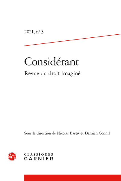 Considérant. 2021 Revue du droit imaginé, n° 3. varia - Reviews