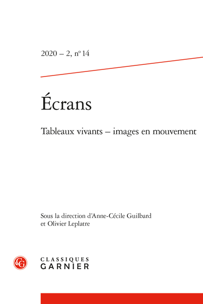 Écrans. 2020 – 2, n° 14. Tableaux vivants – images en mouvement - Caravaggio disorders