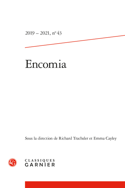 Encomia. 2019 – 2021, n° 43. varia - Le faire semblant entre communautés courtoises et émotionnelles