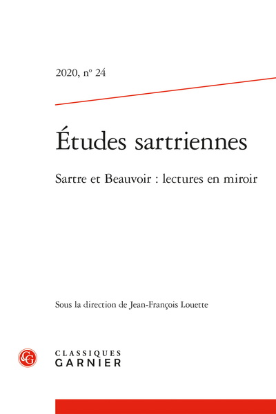 Études sartriennes. 2020, n° 24. Sartre et Beauvoir : lectures en miroir
