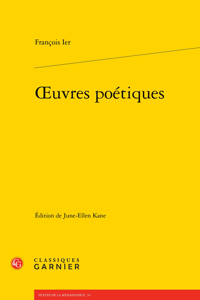 François Ier - Œuvres poétiques - Glossaire