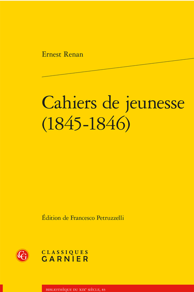 Cahiers de jeunesse (1845-1846) - [טקל] (Moisson)
