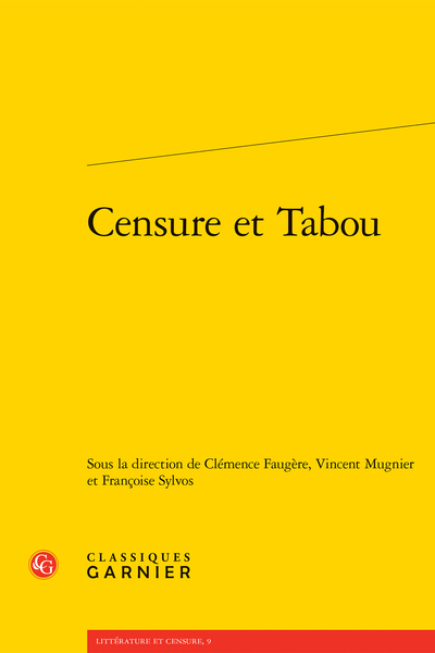 Censure et Tabou - Tabou et censure