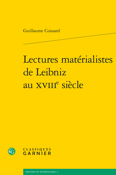 Lectures matérialistes de Leibniz au XVIIIe siècle - Remerciements