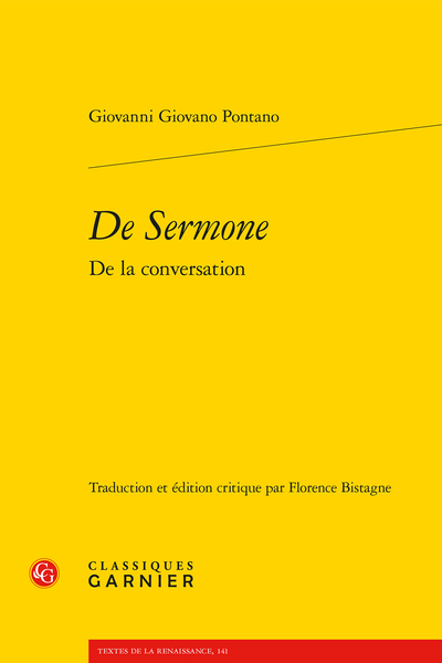 De Sermone De la conversation - Livre III