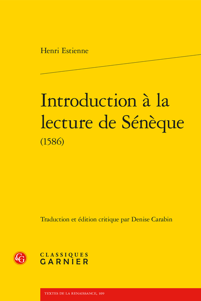 Introduction à la lecture de Sénèque (1586)