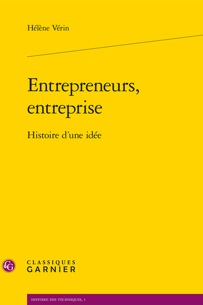 Entrepreneurs, entreprise. Histoire d’une idée - Préface