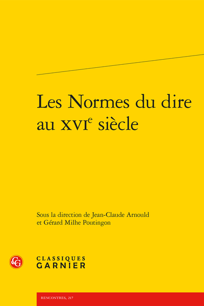 Les Normes du dire au XVIe siècle - Index nominum