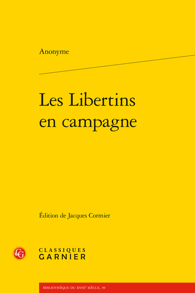 Les Libertins en campagne - Index des personnages