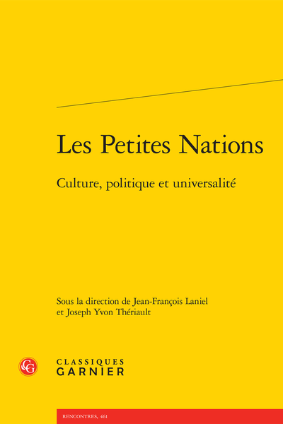 Les Petites Nations. Culture, politique et universalité - Société et nation