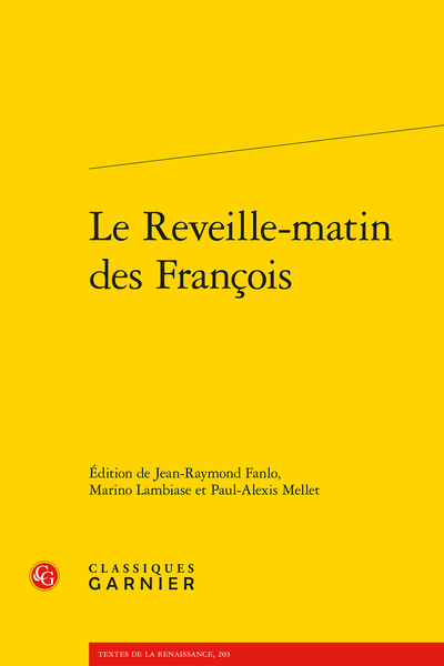 Le Reveille-matin des François - [Reproduction de la page de titre du Dialogue second]