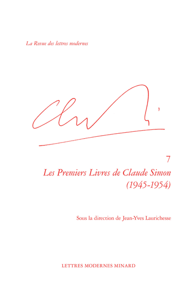 Les Premiers Livres de Claude Simon (1945-1954)