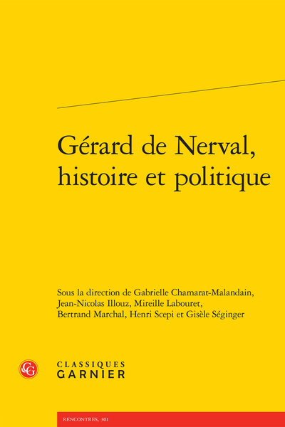 Gérard de Nerval, histoire et politique - Nerval à la lumière de Saïd