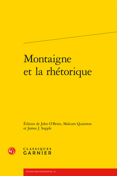 Montaigne et la rhétorique - III. Les figures