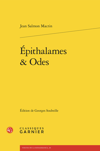 Épithalames et Odes - Odes de Salmon Macrin, Loudunais, Livre quatre