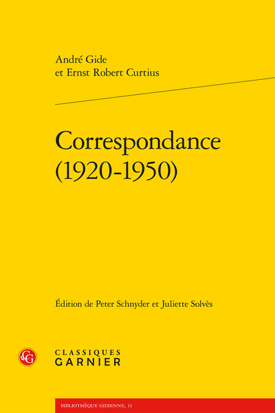 Correspondance (1920-1950) - Annexe I