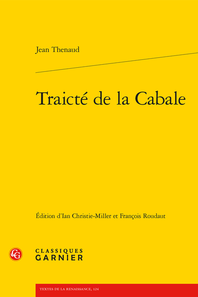 Traicté de la Cabale - Variantes du Manuscrit de Genève FR. 167