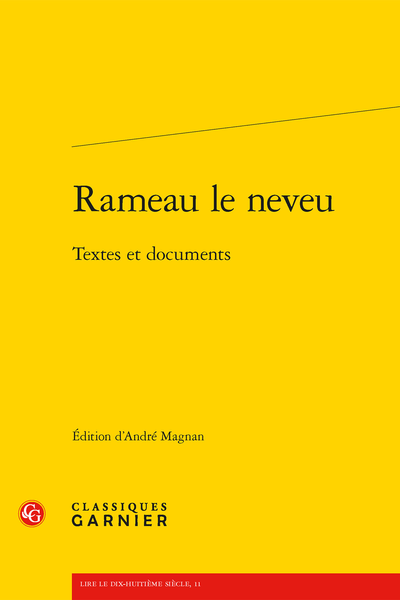 Rameau le neveu. Textes et documents - Pièces 1 à 7