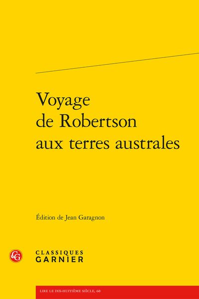 Voyage de Robertson aux terres australes - Table des matières