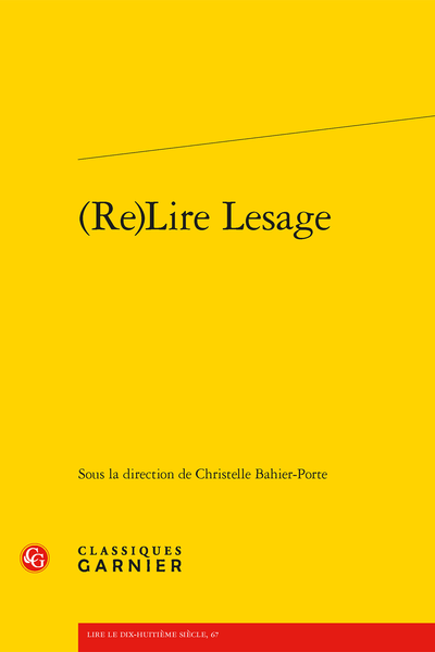(Re)Lire Lesage - Alain-René Lesage, lecteur de l'Orlando Innamorato de Matteo Maria Boiardo