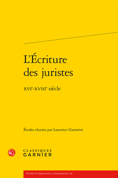 L’Écriture des juristes. XVIe-XVIIIe siècle - La place du droit dans Les Caractères de La Bruyère