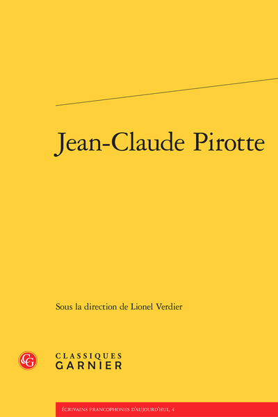 Jean-Claude Pirotte - Bibliographie