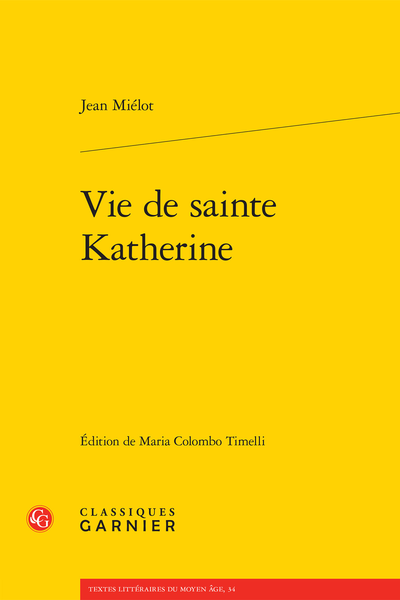 Vie de sainte Katherine - Glossaire