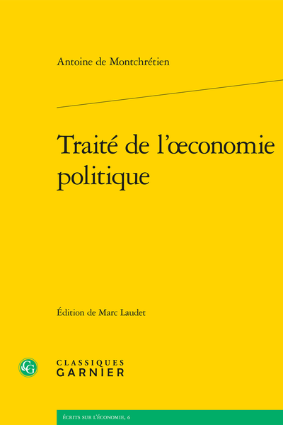 Traité de l’œconomie politique - Table des matières