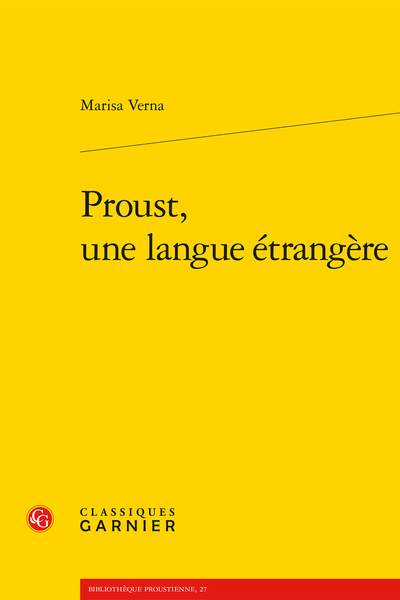 Proust, une langue étrangère - Table des matières